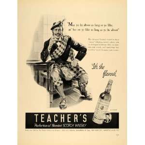   Sons Teacher Whisky Kilt Scotsman   Original Print Ad