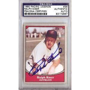  Ralph Kiner Autographed 1990 Pacific Card PSA/DNA Slabbed 