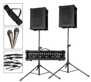 NEW COMPLETE PROFESSIONAL QUALITY PA SOUND SYSTEM w/ SPEAKERS MICS 