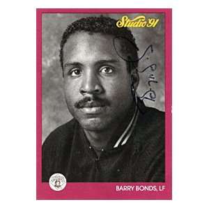 Barry Bonds Autographed / Signed 1991 Leaf Card  Sports 