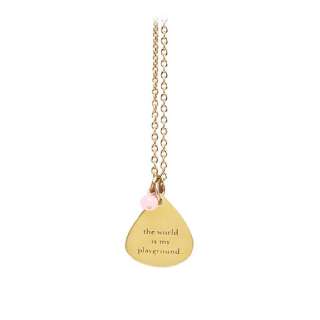 Dogeared Oprah The World Is My Playground Mantra Necklace  