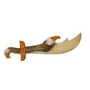  Grip Chidrens Hand Craved Wooden Eagle Pirate Sword