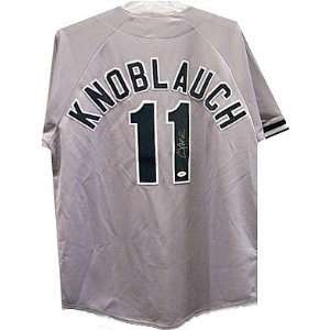 Chuck Knoblauch Autographed Majestic Athletic Replica New York Yankees 