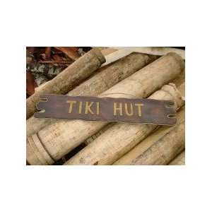  40 Tiki Hut Drift Wood Sign w/ Rope