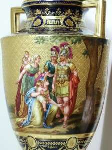 Royal Vienna  style Franz Dorfl large porcelain urn, signed, C 
