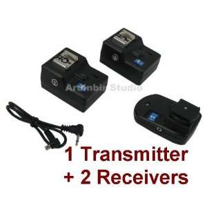  Radio Remote Flash Trigger 1 Transmitter + 2 Receivers for Nikon 