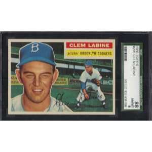  1956 Topps #295 Clem Labine Dodgers SGC 88 Sports 