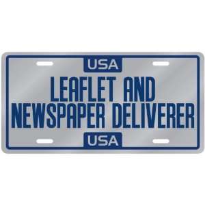  New  Usa Leaflet And Newspaper Deliverer  License Plate 