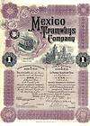 Mexico 1933 Bond Mexico Tramways Company $100 UNCANCELL