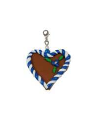 Alpenflustern Charm Gingerbread Heart (blue)   Traditional Bavarian 