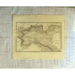   ANTIQUE MAP 1832 ANCIENT ITALY GULF LIGURIA PLACENTIA