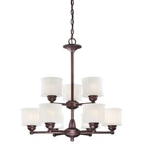   167 1730 Series 9 Light Chandeliers in Lathan Bronze