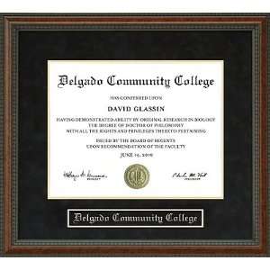 Delgado Community College Diploma Frame 
