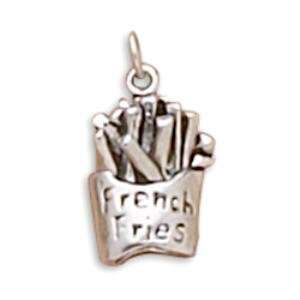 French Fries Charm Sterling Silver