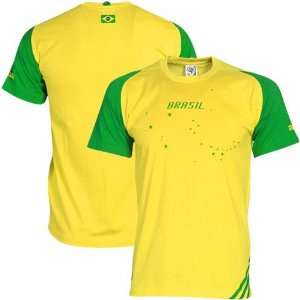 adidas Brazil Gold 2010 FIFA World Cup Premium T shirt  