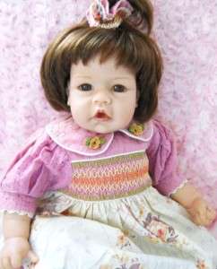Lee Middleton 17 Vinyl/Cloth Play Baby Doll, Dark Hair , New Outfit 
