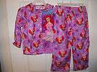 Little Mermaid 2 Piece Pajama PJ Flannel Girls Size 3T NWT #13