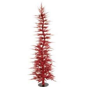  Whimsical Red Laser Tinsel Christmas Tree 36