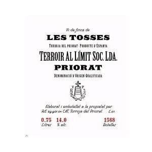  Terroir Al Limit Les Tosses 2008 750ML Grocery & Gourmet 