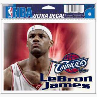  LeBron James Cavaliers Static Cling Decal ** Sports 