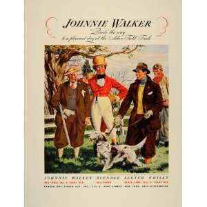  1937 Ad Johnnie Walker Scotch Aiken Field Trials Dog 