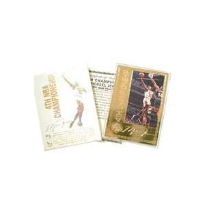  Michael Jordan Career Gold Foil Card #5   4th NBA 