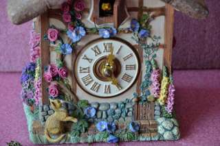 RARE FRANKLIN MINT COUNTRY COTTAGE GERMAN CUCKOO CLOCK  