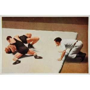  1932 Summer Olympics Wrestlers Wrestling Referee Print 