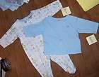 Baby Boy  Layette Blue Alphabet 2 pc Set, sz Newborn, NWT