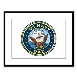  Large Framed Print US Navy Dad Emblem 