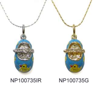 more views darling enamel baby shoes charm pendants drop necklace a 