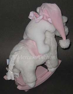 BABY GANZ Plush Musical Rocking Horse 12 Stuffed Childs Toy Pink 