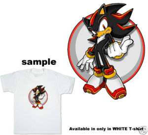 Sonic the Hedgehog Shadow circle Adult UNISEX T Shirt  