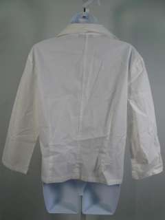 RANDY KEMPER White Button Down 3/4 Sleeve Shirt Top 12  