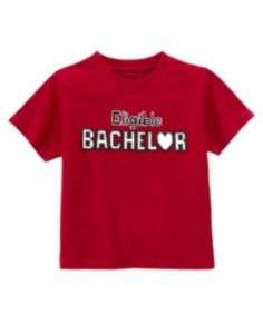 GYMBOREE VALENTINES DAY RED BACHELOR TEE 3 6 12 NWT  