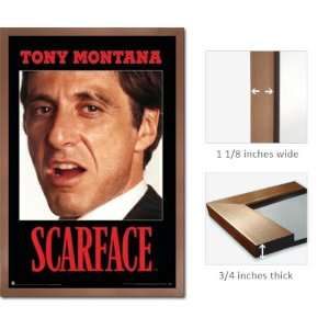    Bronze Framed Scarface Poster Tony Montana 3083