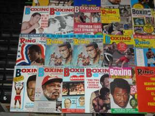 Vintage Boxing Magazine Collection Lot w/ MUHAMMED ALI SIGNED ACTION 