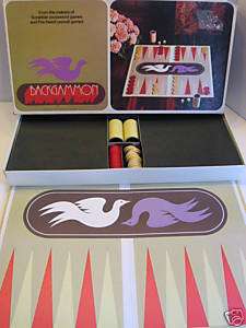 Vintage 1975 Selchow & Righter Backgammon Game IOB WOW  