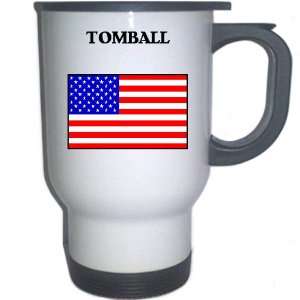  US Flag   Tomball, Texas (TX) White Stainless Steel Mug 