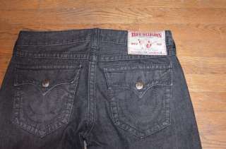 TRUE RELIGION BILLY BIG T Mens BLACK WASH Jeans 38/31 RARE EXC COND 