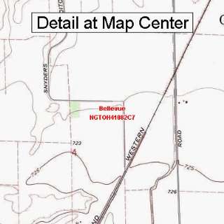   Quadrangle Map   Bellevue, Ohio (Folded/Waterproof)