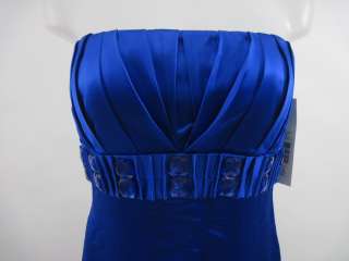 NWT BADGLEY MISCHKA Blue Strapless Long Dress Sz 6 $895  