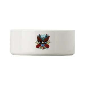  Dog Cat Food Water Bowl Freedom Eagle Emblem with United 