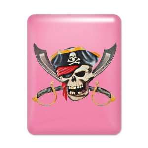   Pink Pirate Skull with Bandana Eyepatch Gold Tooth 