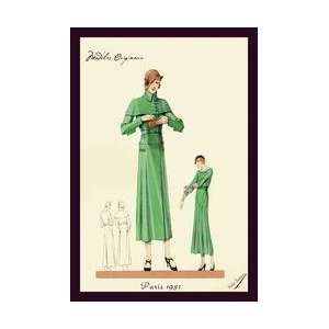  Emerald Dress and Overcoat 20x30 poster