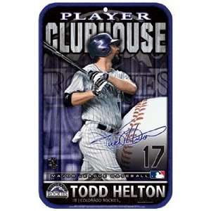  MLB Todd Helton Colorado Rockies Sign