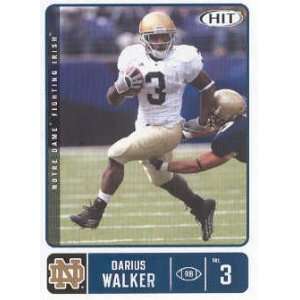  2007 Sage HIT 47 Darius Walker RC ( Notre Dame RB ) NFL 