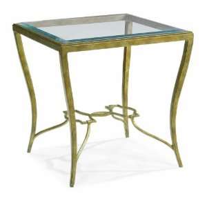  End Table by Bernhardt   Antique Gold/Silver (500 122 