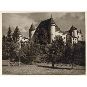  1928 Schloss Frauenstein Castle Chateau Towers Austria 
