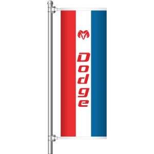 3x8 FT Dodge Banner Flag Double Sided Pole Hem and Grommets US Made